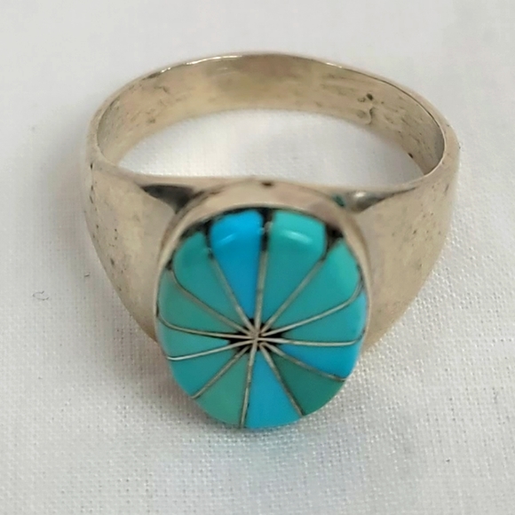 Vintage Tourquose Silver Ring Indian Jewelry